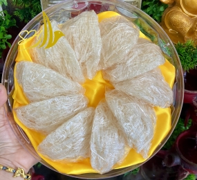 YẾN TINH CHẾ ĐẦY MẶT SỢI (100gr)精製滿面條及肚條燕盞