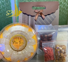 YẾN ĐỊNH HÌNH A5 KÈM PHỤ GIA + TÚI QUÀ (100Gr) 定型燕盞 