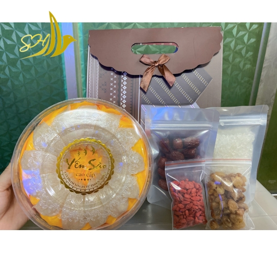YẾN ĐỊNH HÌNH A5 KÈM PHỤ GIA + TÚI QUÀ (100Gr) 定型燕盞 