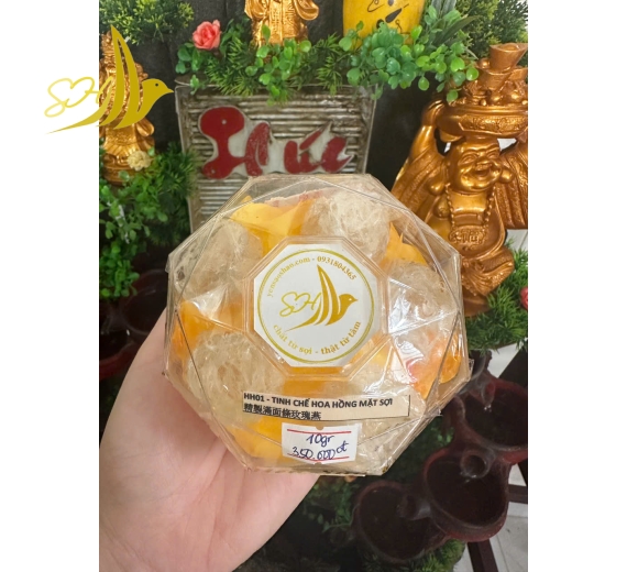 YẾN TINH CHẾ HOA HỒNG (10Gr)精製滿面條玫瑰燕  